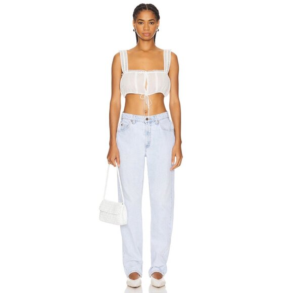 aligrace Classic Relaxed Customs Straight Jeans in Light Blue - Picture 5 of 5